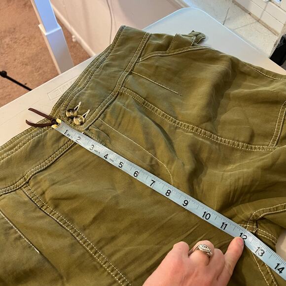 Anthropologie Green Linen Jackson Tapered Utility Pants Size 14 - Picture 13 of 16
